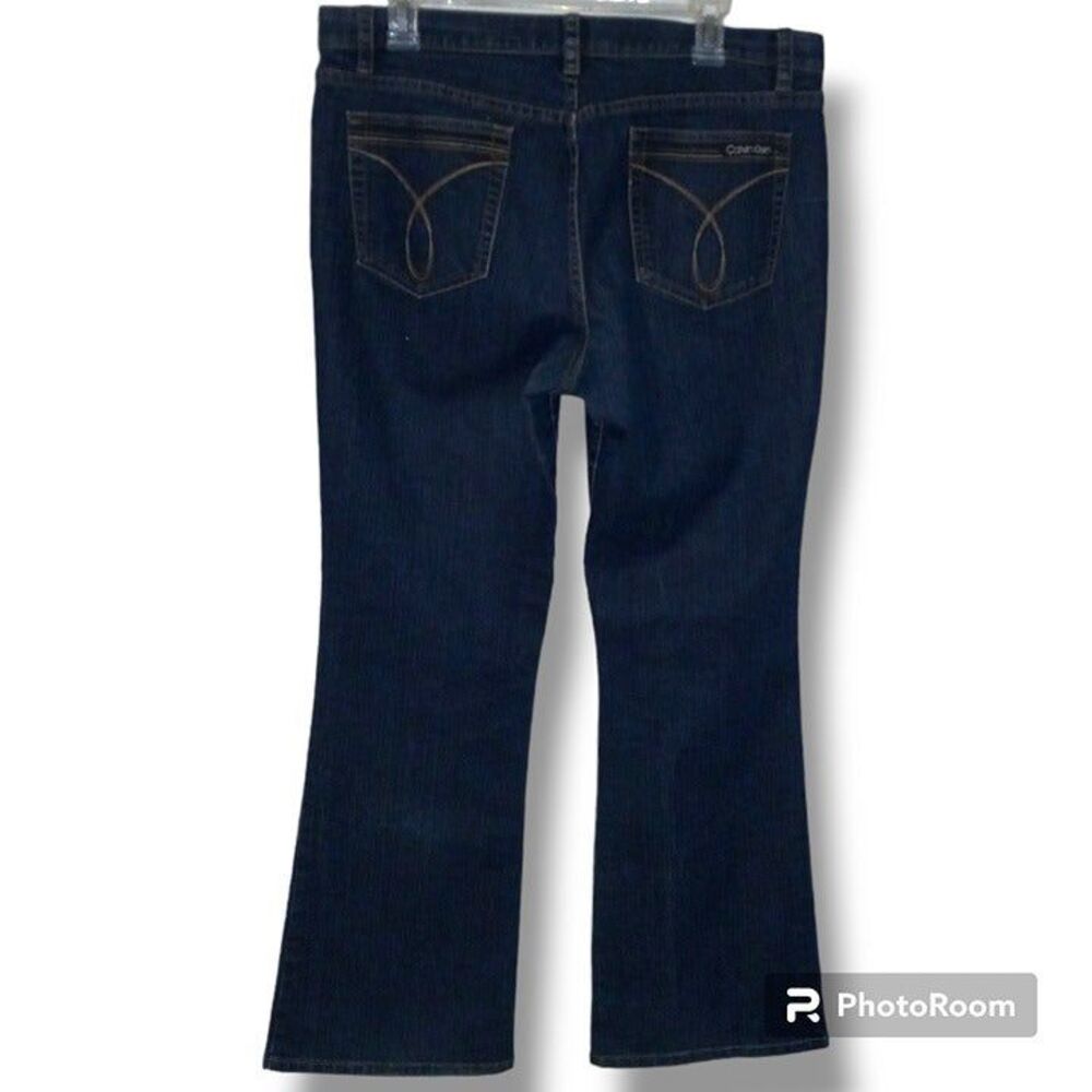 Calvin Klein Size 31/12 Flare Jeans-Medium Wash-Mid Rise-Normcore-Classic- - Picture 4 of 10
